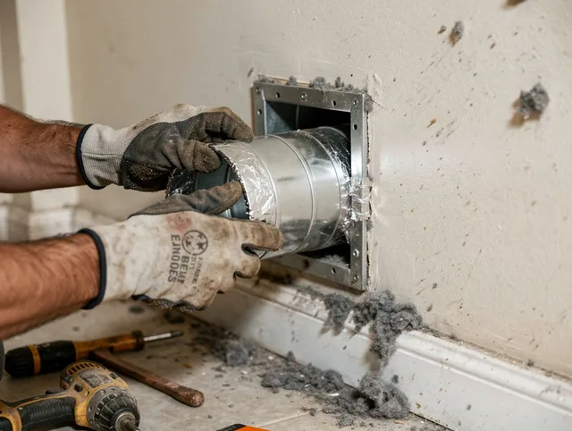Professional dryer vent repair and installation by Tega Cay Dryer Vent Cleaning in Tega Cay