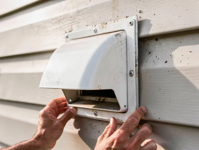 Tega Cay Dryer Vent Cleaning technician delivering thorough residential dryer vent cleaning service in Tega Cay